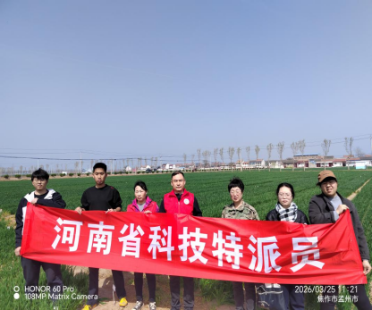 科技赋能保春耕 精准服务促丰收 --河南省科技特派员下沉孟州市一线助力小麦春管