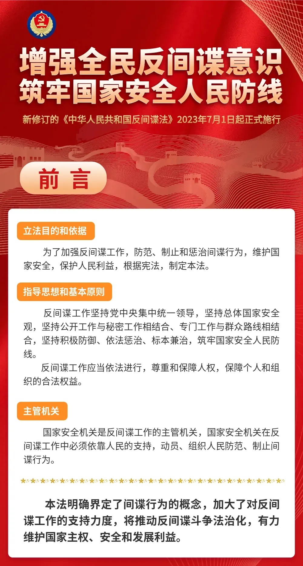 一起学习中华人民共和国反间谍法