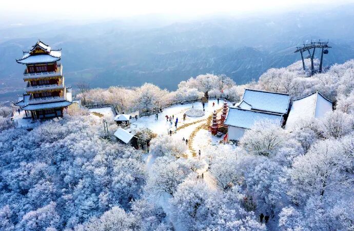 美哭了！云台山下雪大片！