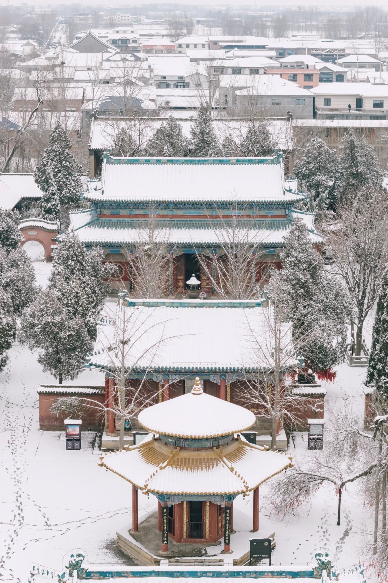 绝美!来焦作嘉应观!看一场“故宫”的红墙白雪!