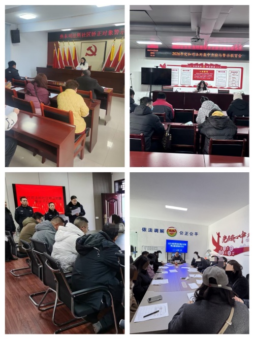 山阳区司法局开展春节前社区矫正对象集中点验暨警示教育活动