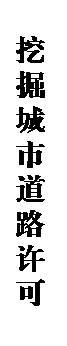 文本框: 挖掘城市道路许可